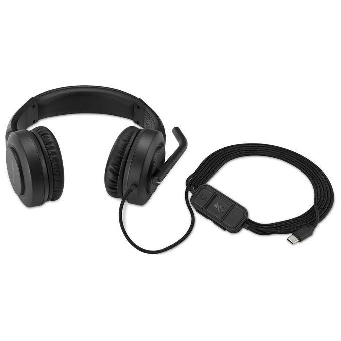 Kensington K83450WW Cuffie on-ear USB-C H1000 con microfono con cancellazione del rumore comandi integrati e Busy Light colore Nero