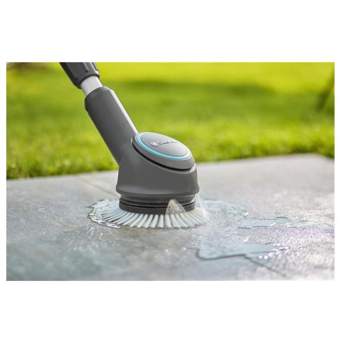 Gardena 14847-20 Spazzola a disco soft per idropulitrici AquaBrush Setole in nylon morbido larghezza 17 cm colore Grigio-Turchese