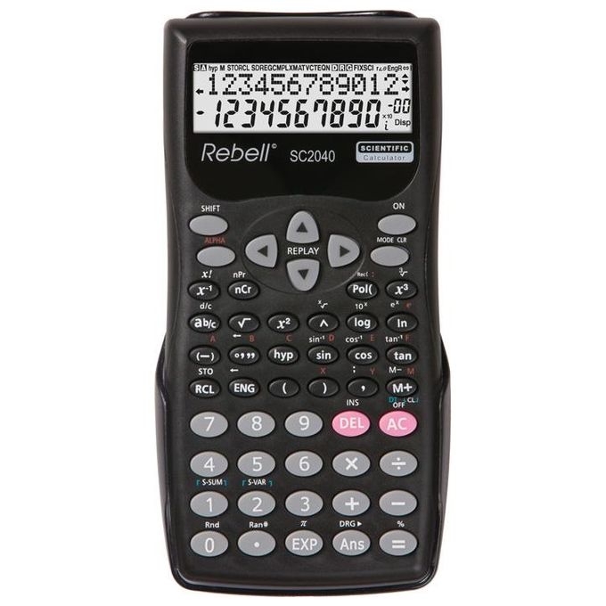 Rebell SC2040 Calcolatrice Tascabile Scientifica Nero