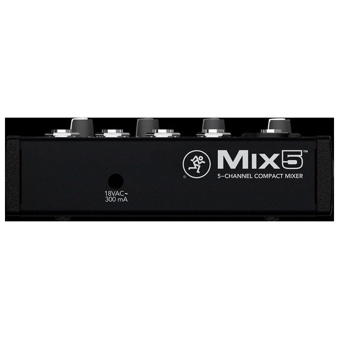 Mackie MIX5 Mix Mixer Analogico Compatto 5 Canali EQ 2 Bande Phantom 48V Uscita Cuffie colore Nero