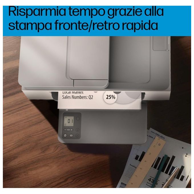 HP 6GX00FB19 LaserJet Stampante Multifunzione Laser A4 29 ppm Fronte Retro ADF Wi-Fi Ethernet colore Nero