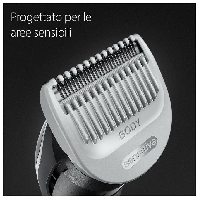 Braun BG5340 Serie 5 Depilatore Corpo Uomo SkinShield uso bagnato e secco autonomia 100 min colore Nero Grigio