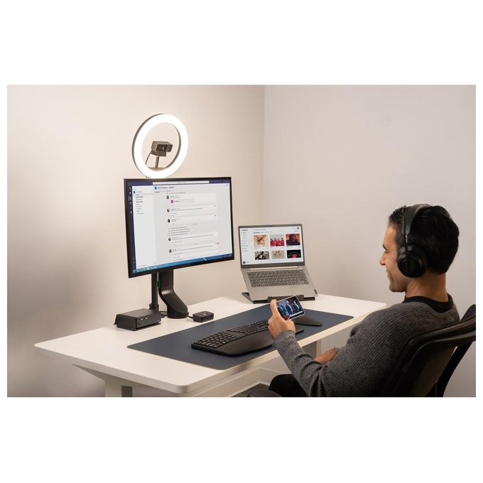 Kensington K83452WW Cuffie over-ear Bluetooth H3000 Cancellazione Rumore Attiva con AI Durata Batteria 60 h Connessione Bluetooth 5.2 colore Nero