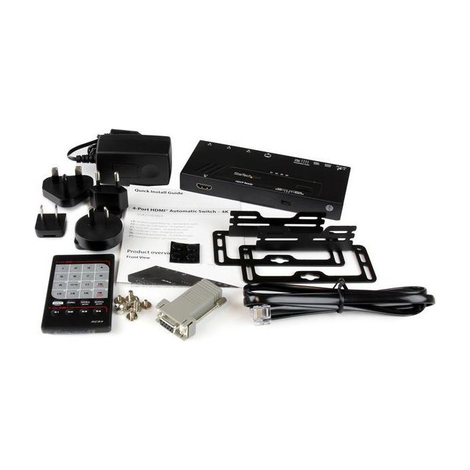 Startech - Audio Video Switch Video Automatico hdmi a 4 Porte 4k con fast Swithcing