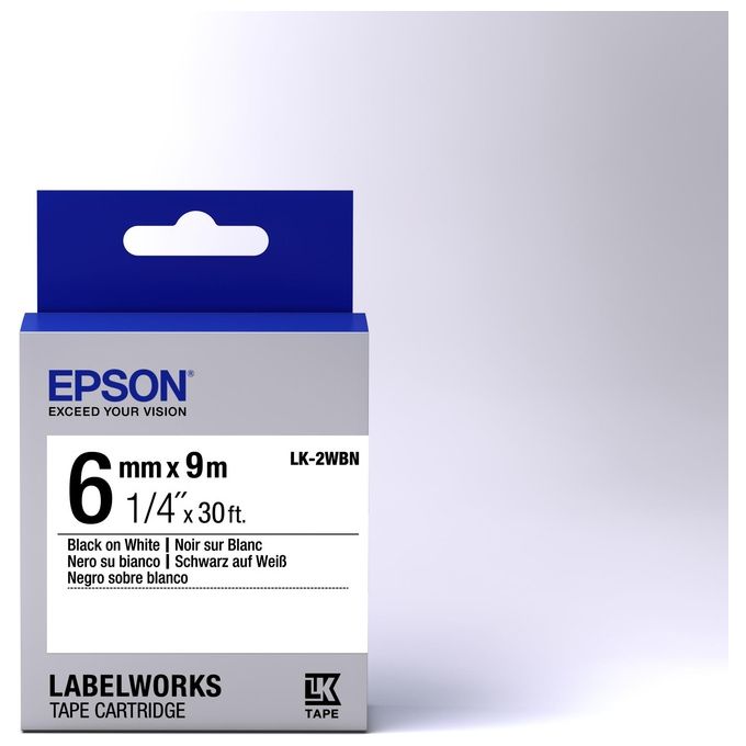 Epson Nastro Lc2wbn9 std nero Bianco 6x9
