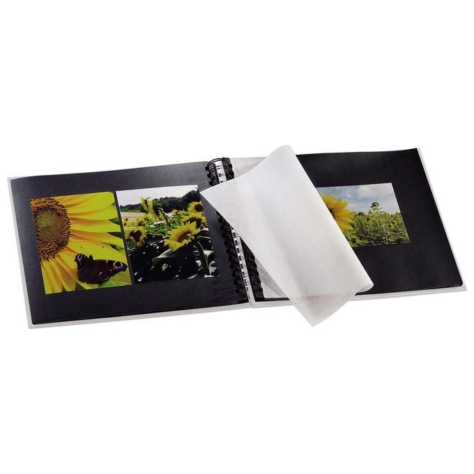 Hama Fine Art Album Fotografico e Portalistino a Spirale 28x24cm 50 Pagine Nere