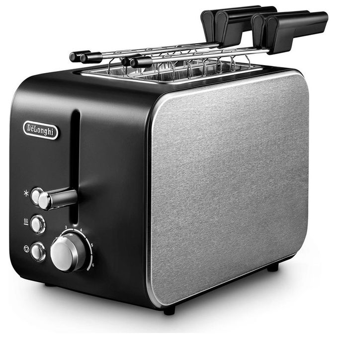 DeLonghi CTX 2203.BK Tostapane a 2 Scomparti Potenza 550 W Nero