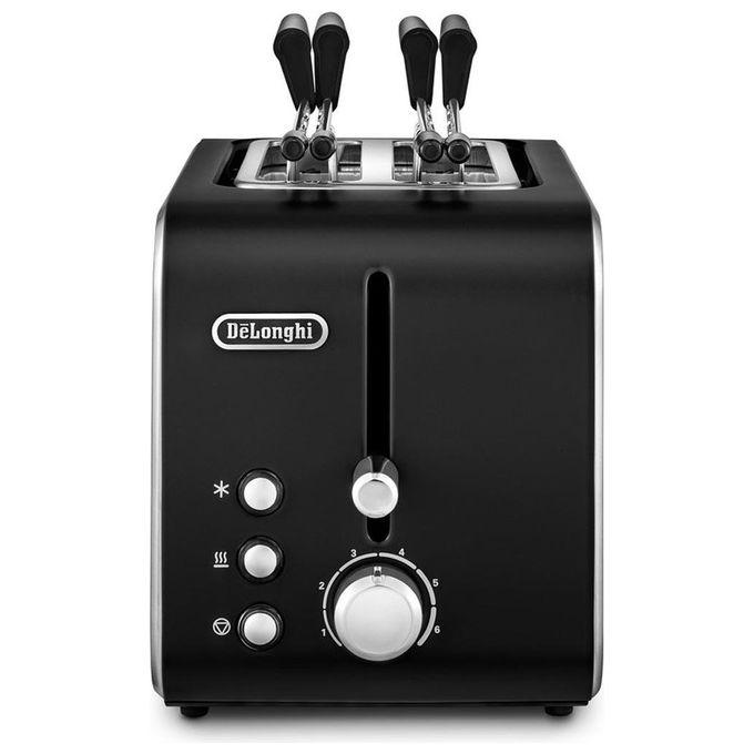 DeLonghi CTX 2203.BK Tostapane a 2 Scomparti Potenza 550 W Nero