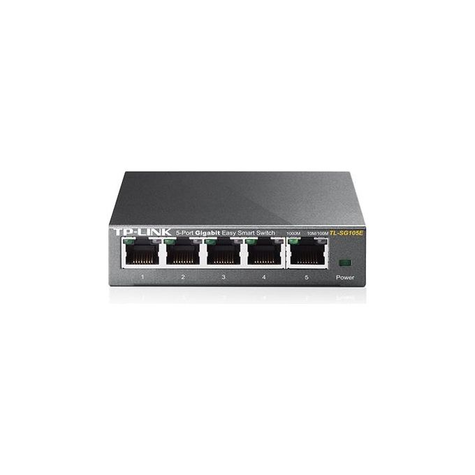 Tp-Link TL-SG105E L2 Switch 5 Porte Gigabit Ethernet 10-100-1000 Nero