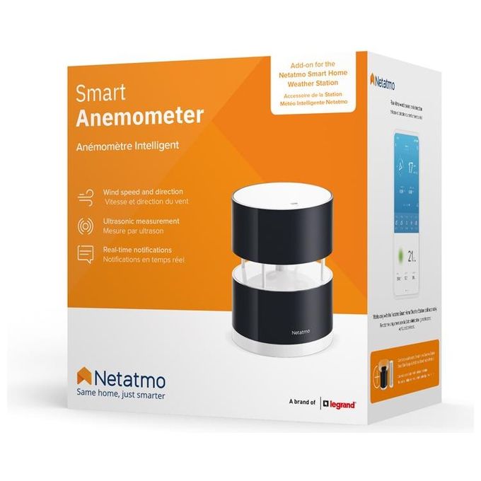 Netatmo NWA01-WW Wind Gauge - Anemometro Intelligente per Stazione Meteo Netatmo