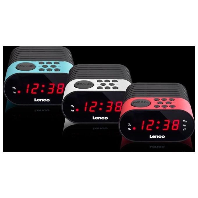 Lenco Radiosveglia Nero-Blu