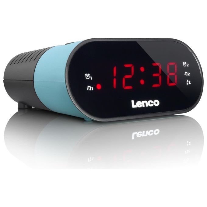 Lenco Radiosveglia Nero-Blu