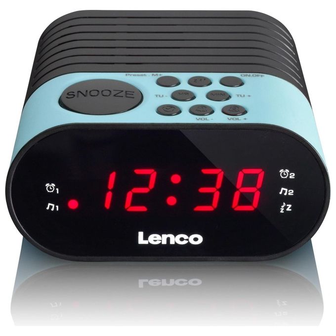 Lenco Radiosveglia Nero-Blu