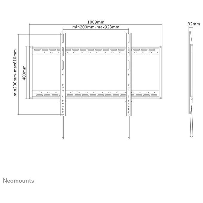 NewStar LFD-W1000 Montaggio a parete per display LCD nero dimensione schermo: 60-100