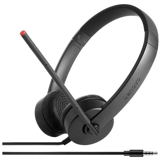 Lenovo Stereo Analog Cuffia Padiglione Auricolare Connettore 3.5mm Nero