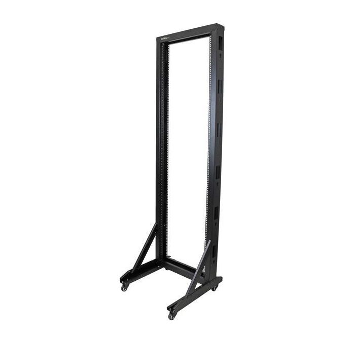 Startech.com Armadio Server Rack con 2 staffe a Telaio Aperto 42U con ruote orientabili