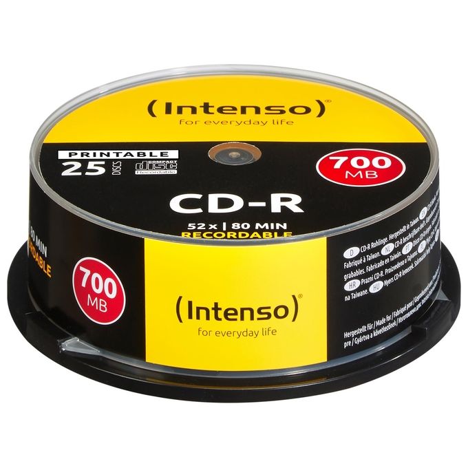 Intenso Cd-W 700Mb 12x Printable Spinner 25 Pezzi