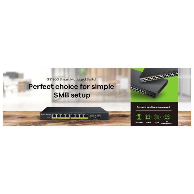 Zyxel Switch web Managed 8 Porte Gigabit
