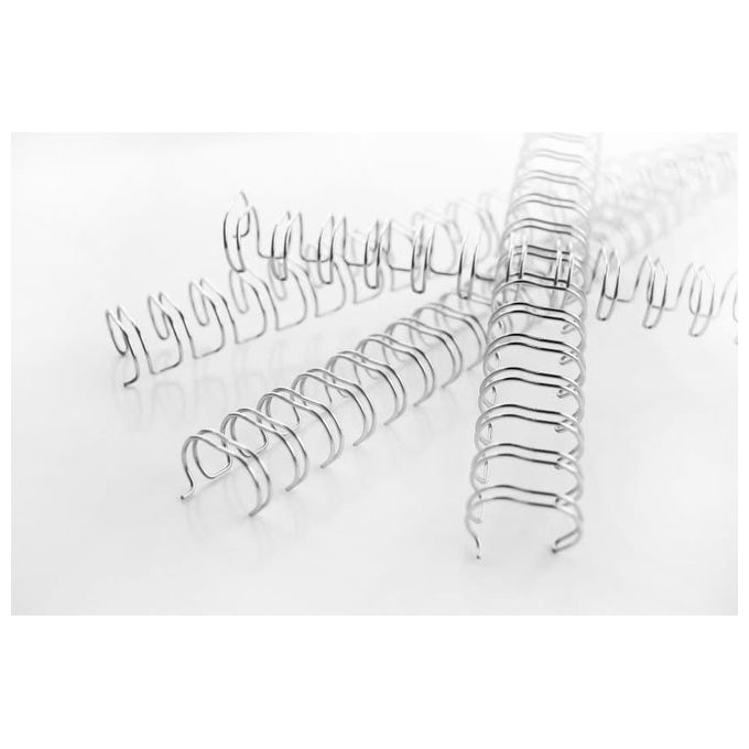 Gbc Confezione 100 Dorsi Metallici 6 3mm Argen