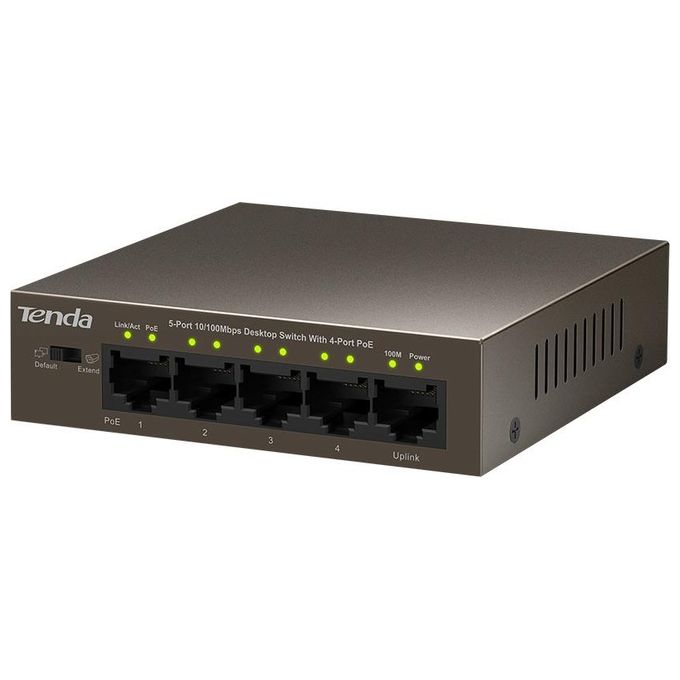 Tenda Switch Unmanaged 5 Porte Lan 10-100 4 Porte Poe