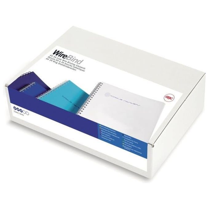 Gbc Confezione 100  Dorsi Metallici 9 5mm nero