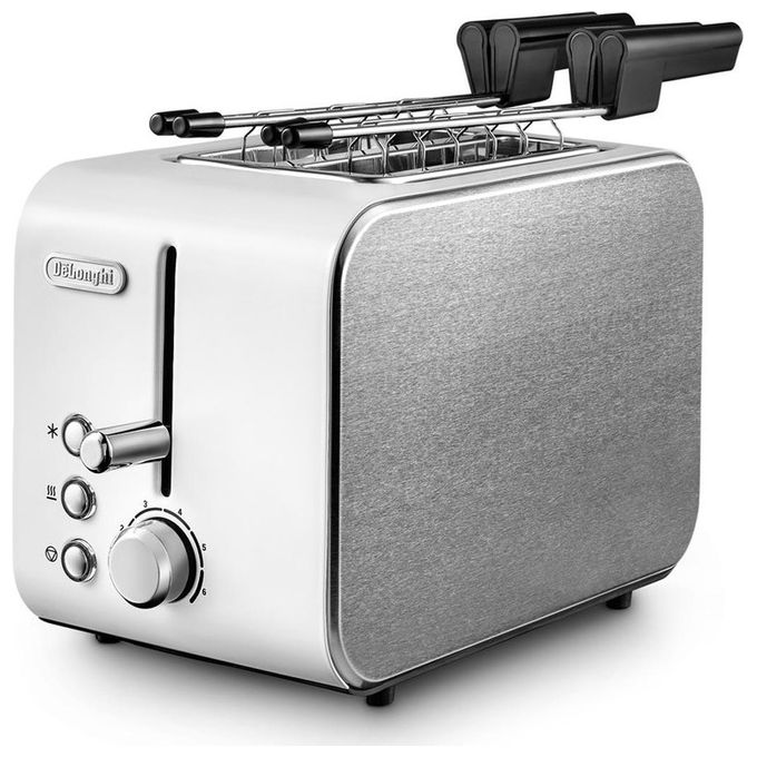DeLonghi Tostapane a 2 Scomparti Potenza 550 W Colore Bianco Modello CTX2203W