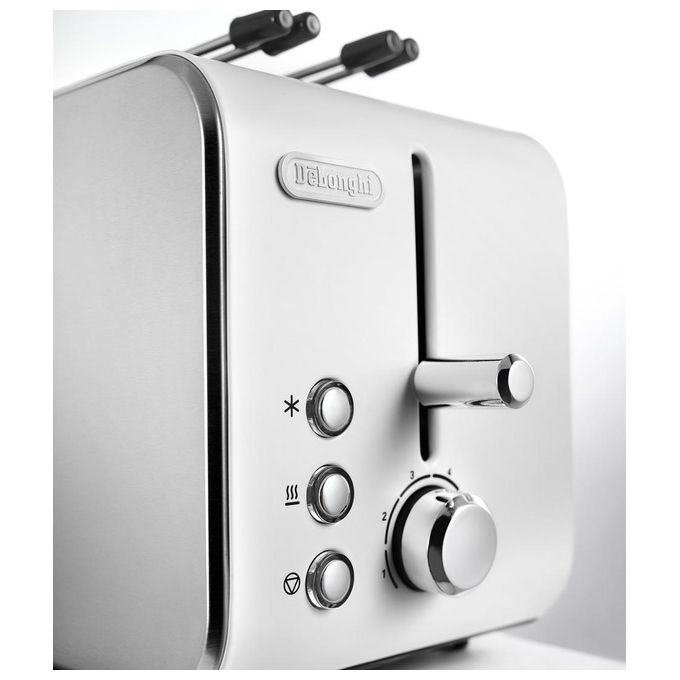 DeLonghi Tostapane a 2 Scomparti Potenza 550 W Colore Bianco Modello CTX2203W