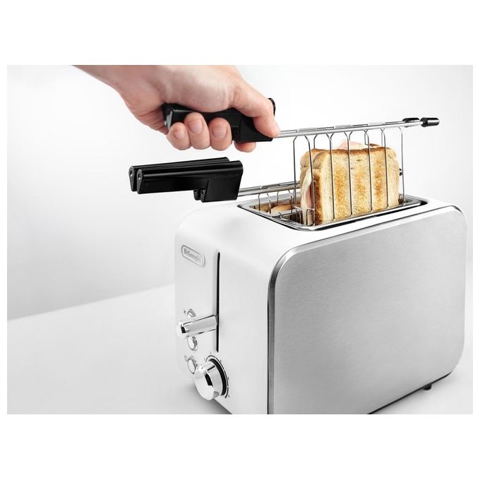 DeLonghi Tostapane a 2 Scomparti Potenza 550 W Colore Bianco Modello CTX2203W