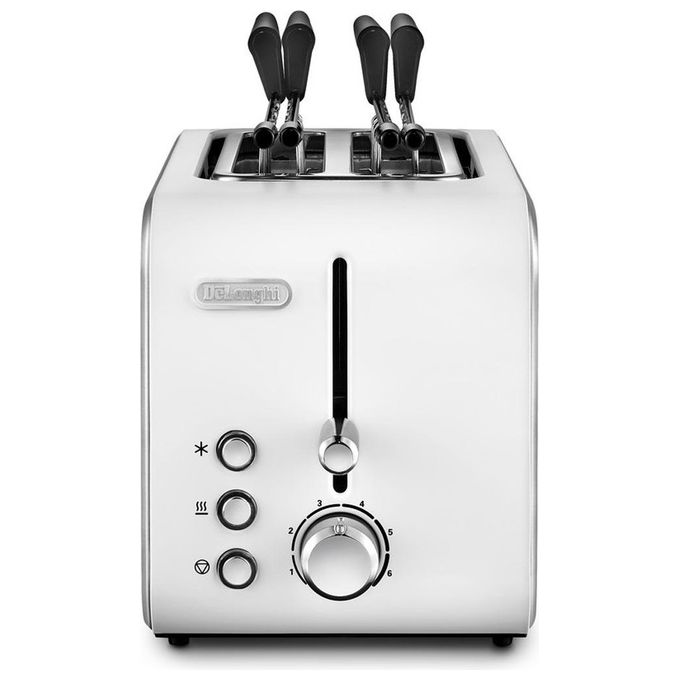 DeLonghi Tostapane a 2 Scomparti Potenza 550 W Colore Bianco Modello CTX2203W
