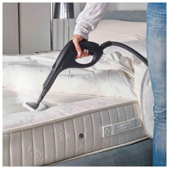 Polti Vaporetto Smart 30_S - Pulitore a vapore cilindrico, capacita' 1,6 L, 1800 W, pressione 3 bar, autonomia 30 min, vano porta-accessori, spegnimento pronto vapore, Nero-Grigio-Bianco