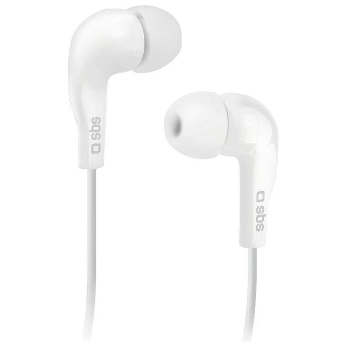 Sbs Auricolare In-ear con Tasto alla ris Bianco