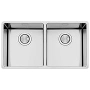 Apell FEM3434UBC Serie Ferrara Lavello Acciaio Spazzolato da Incasso Sottotopiano 2 Vasche 80,2x47,2cm