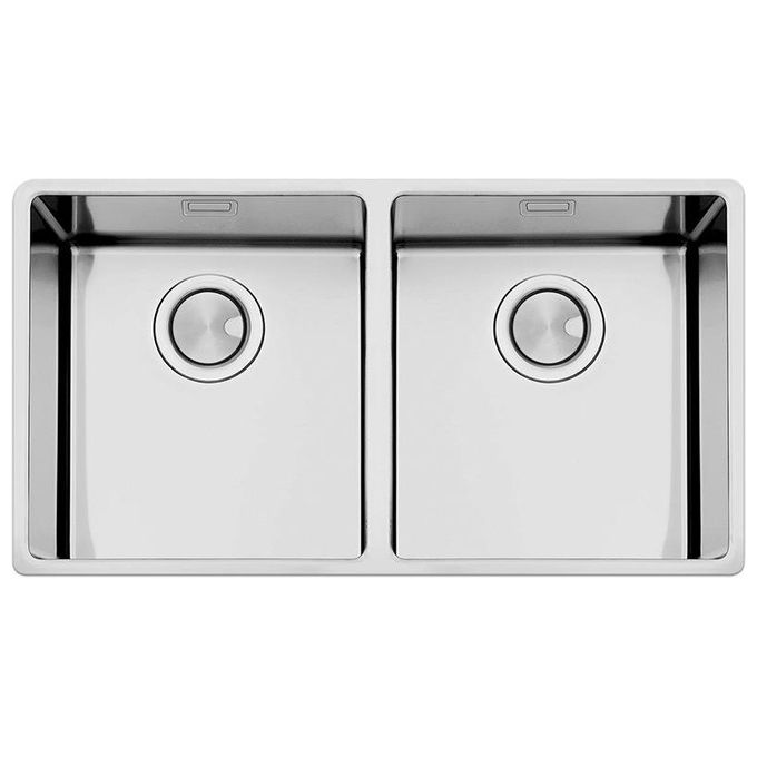 Apell FEM3434UBC Serie Ferrara Lavello Acciaio Spazzolato da Incasso Sottotopiano 2 Vasche 80,2x47,2cm
