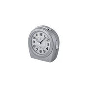Jm Sveglia al Quarzo Snooze Movimento Continuo 110x55x120mm Argento