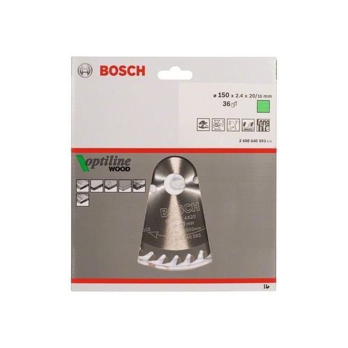 Bosch Disco Per Seghe Circolari Taglio Legno 150 Mm