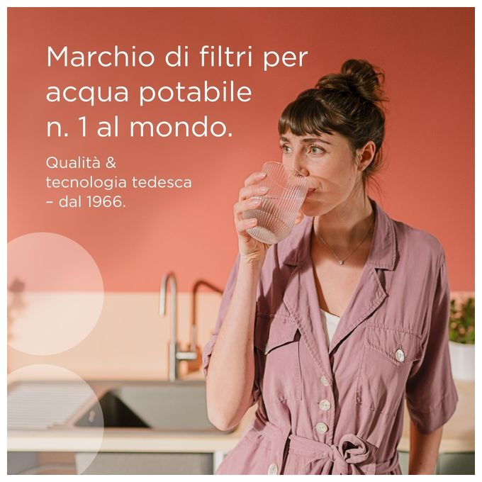 Brita 1053535 mypure SLIM V-MF Filtro Acqua Sottolavello 3 Stadi 8000 L 12 Mesi Timer Digitale colore Bianco