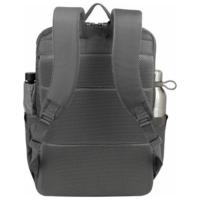 Rivacase 8267 GREY Zaino City Backpack per Notebook 17.3'' 2 Scomparti Idrorepellente Poliestere colore Grigio