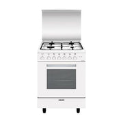 Glem Gas A654MX6 Cucina 60cm 4 Fuochi Forno Multifunzione 6 A Bianco Alpha