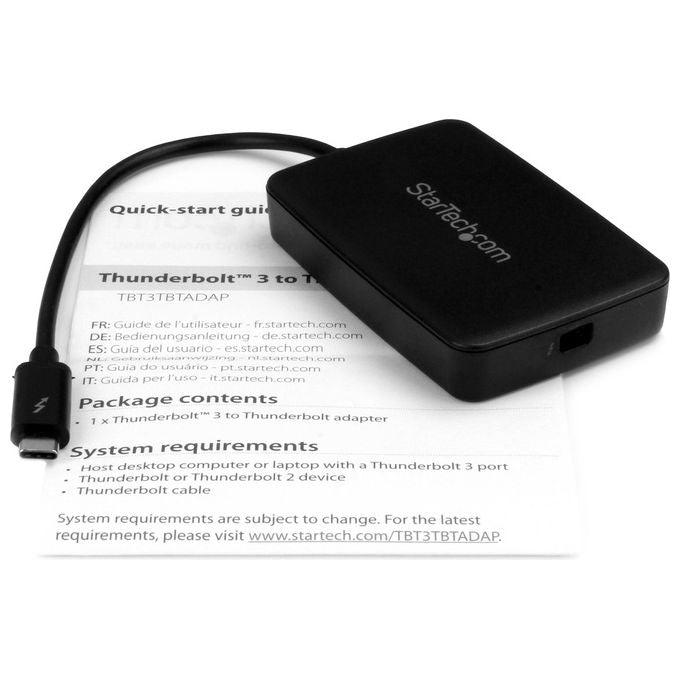 Startech adattatore thunderbolt 3 a thunderbolt - m-f - nero