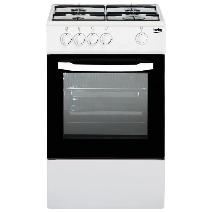 Beko CSG42001FW Cucina a Gas 4 Fuochi Forno a Gas 54 L Classe A Gas Safety (85x50x50 cm) colore Bianco