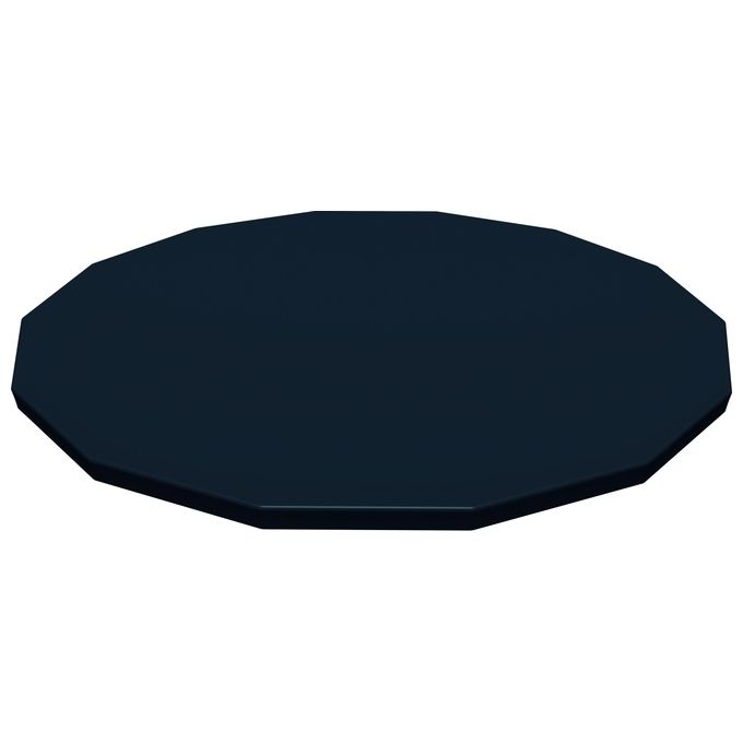 Bestway 58248-19 Flowclear Telo Copertura Piscina Fuori Terra Rotonda 427 cm Fori di Drenaggio colore Grigio