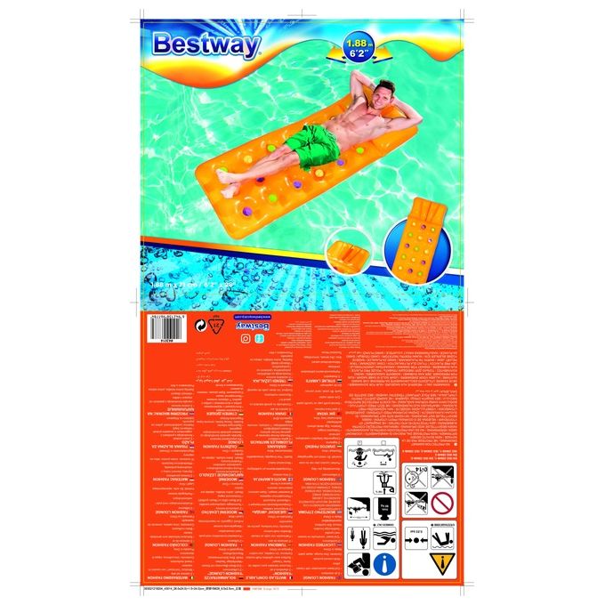 Bestway 43014-2 Materassino Gonfiabile Fashion 188x71cm