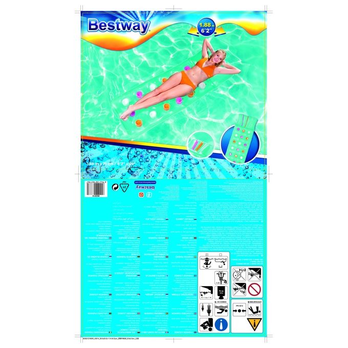 Bestway 43014-2 Materassino Gonfiabile Fashion 188x71cm
