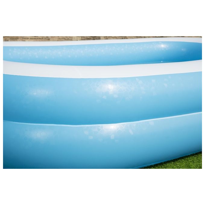 Bestway 54006-2 Piscina Family Rettangolare Gonfiabile a 2 Anelli Dimensioni 262x175x51 cm Capacita' 778 L colore Blu