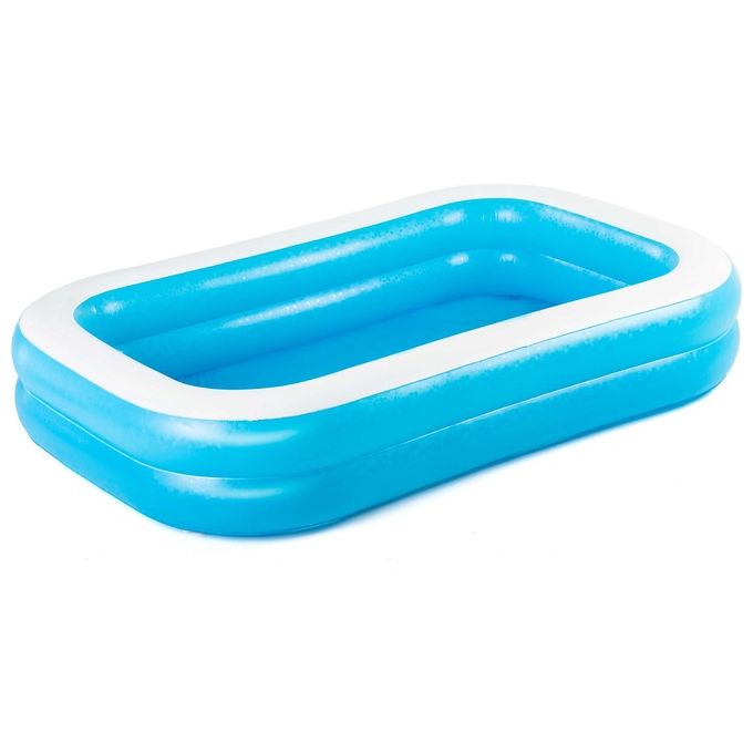 Bestway 54006-2 Piscina Family Rettangolare Gonfiabile a 2 Anelli Dimensioni 262x175x51 cm Capacita' 778 L colore Blu