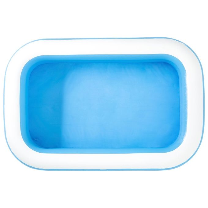 Bestway 54006-2 Piscina Family Rettangolare Gonfiabile a 2 Anelli Dimensioni 262x175x51 cm Capacita' 778 L colore Blu