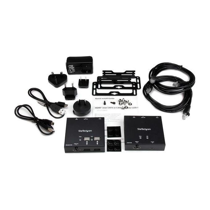 Startech Extender Hdmi Via Cat6 con Hub Usb a 4 Porte 50mt 1080p