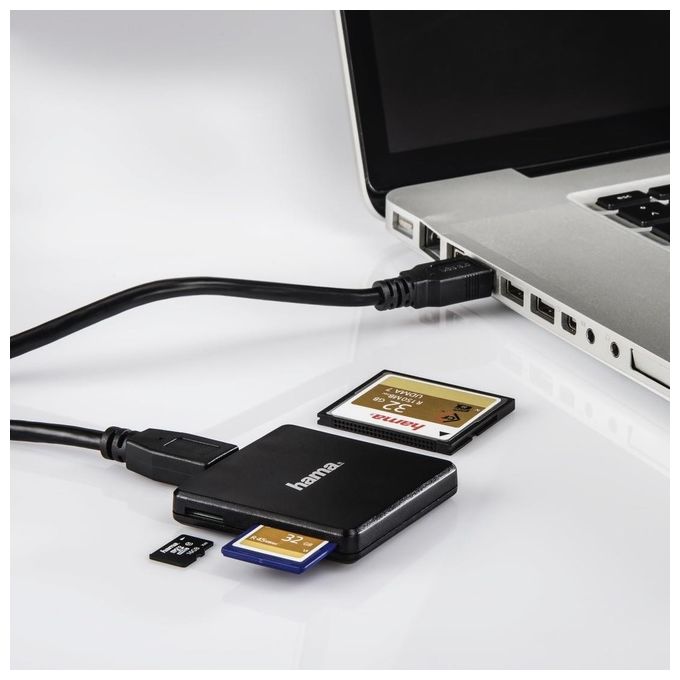 Hama Multi Lettore di Memory Card Usb 3.0 con Cavo