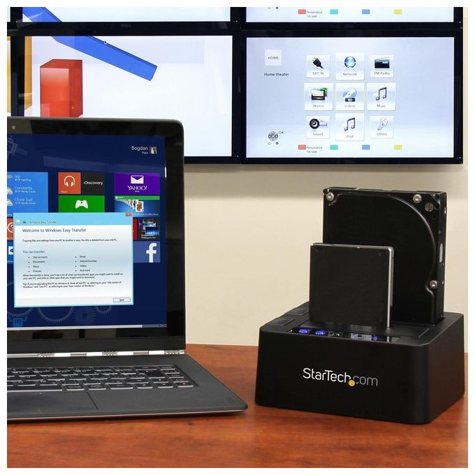 StarTech Duplicatore Disco Rigido 2 Alloggiamenti per 2.5'' e 3.5'' Sata Ssd-Hdds