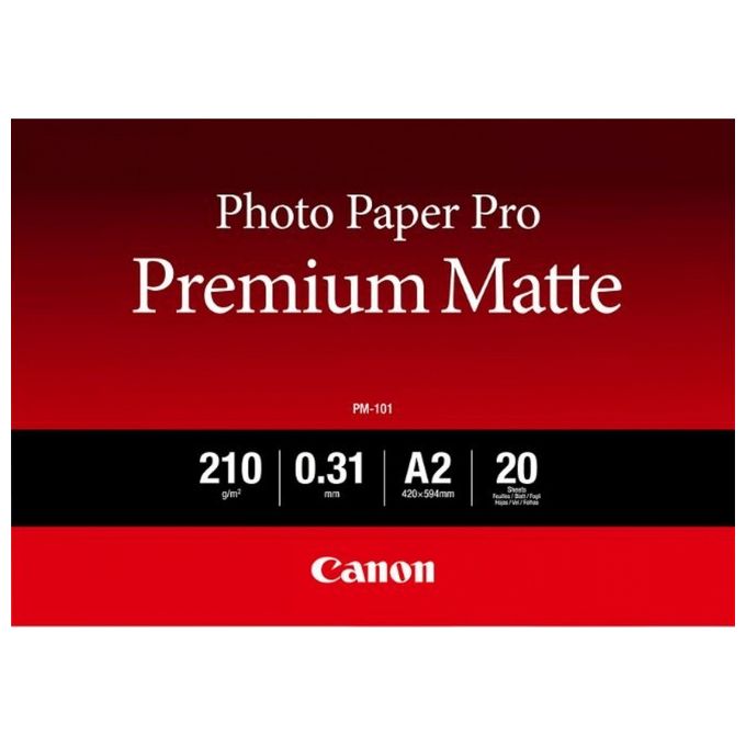 Canon PM-101 Carta Fotografica Pro Premium Opaco A2 20 Fogli 210g-m²